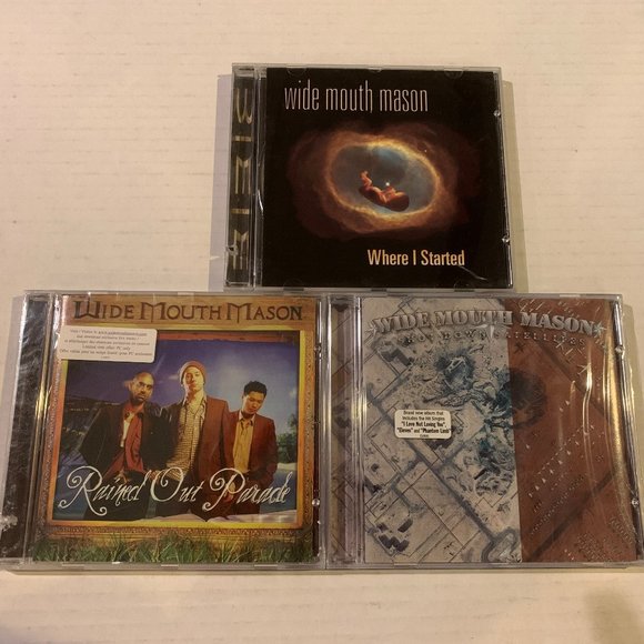 Wide Mouth Mason 3 CD Lot - Where I Started | Rained Out Parade | Satellites - Picture 1 of 4